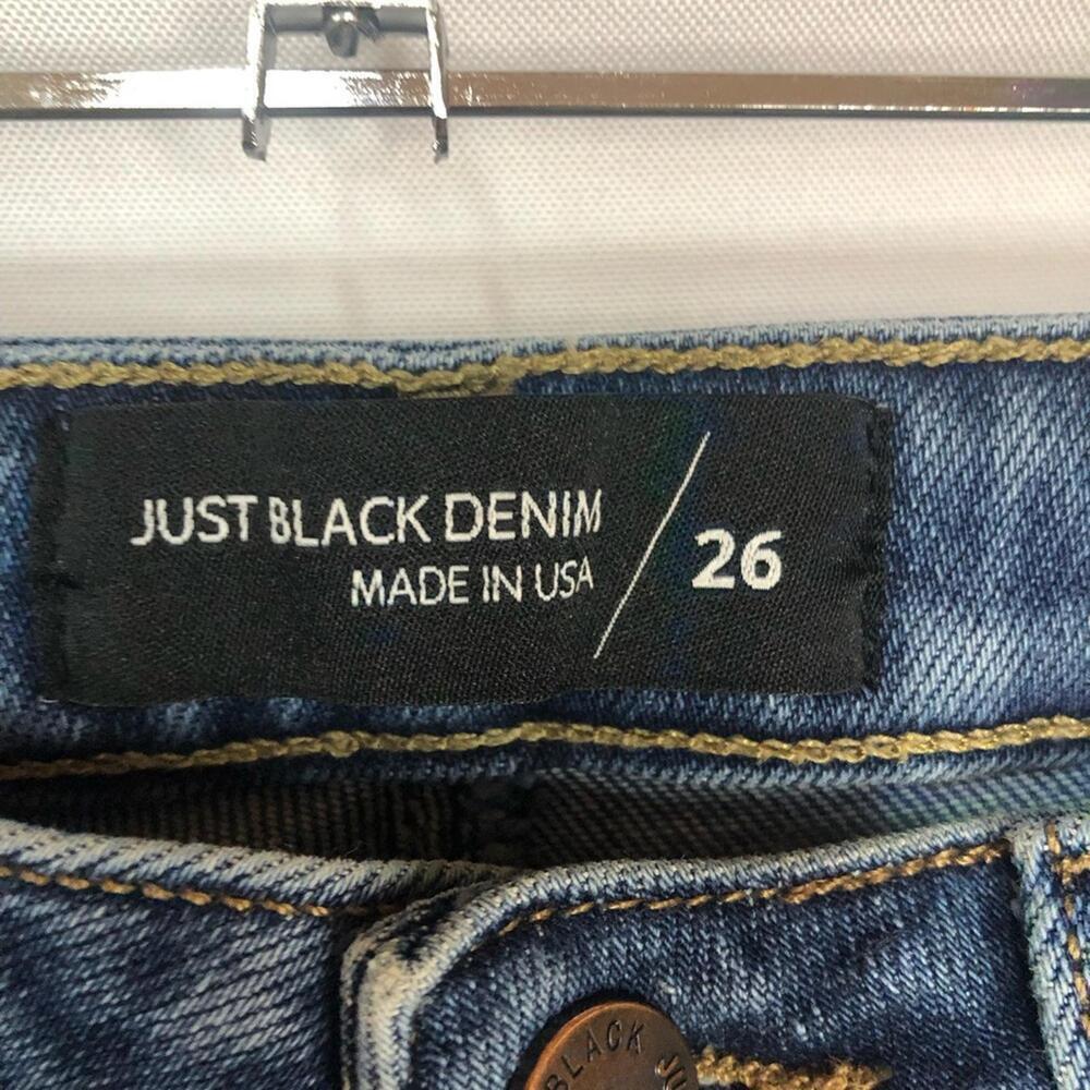Just Black Denim Jeans High Rise Button Up Skinny Jeans Medium Wash - Picture 5 of 8